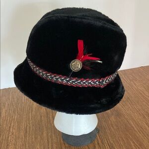 VINTAGE MCM FAUX FUR FEDORA WITH EAR FLAPS SIZE SMALL